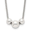Sterling Silver Polished Bead Fancy Link Necklace