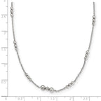 Sterling Silver Polished Beaded Necklace