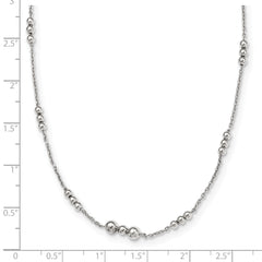Sterling Silver Polished Beaded Necklace