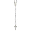 Sterling Silver Beaded Rosary18 inch Necklace with1.25 inch extension
