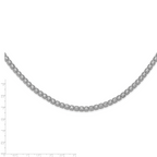 Sterling Silver Rhodium-Plated CZ Riviera Necklace Unisex 17 Polished