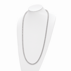 Sophia Jewelers Sterling Silver 36 CZ Riviera Necklace Unisex Elegance