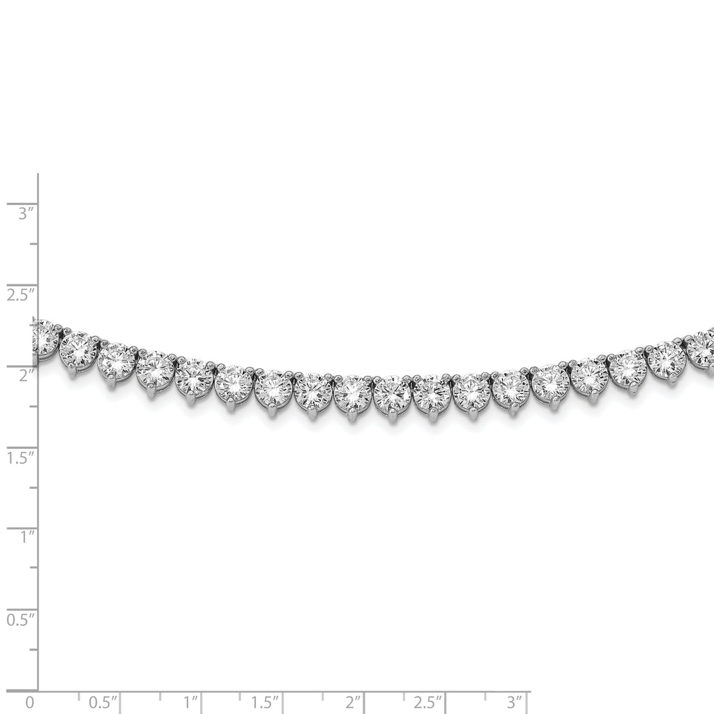 Sophia Jewelers Sterling Silver 36 CZ Riviera Necklace Unisex Elegance