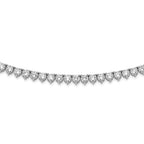 Sterling Shimmer Sterling Silver Rhodium-plated 36 inch 155 Stone CZ Riviera Necklace