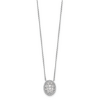 Sophia Jewelers Sterling Silver CZ Unisex 18 Elegant Necklace