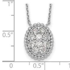Sophia Jewelers Sterling Silver CZ Unisex 18 Elegant Necklace