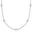 Sterling Shimmer Sterling Silver Rhodium-plated 24 inch 15 Stone 15 Station CZ Necklace