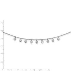 Sophia Jewelers 925 Sterling Silver CZ Star Station Necklace Unisex 18 Elegant