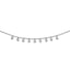Sterling Shimmer Sterling Silver Rhodium-plated 18 inch 48 Stone 11 Star Stations CZ Necklace
