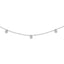 Sterling Shimmer Sterling Silver Rhodium-plated 28 inch 49 Stone 7 Flower Stations CZ Necklace