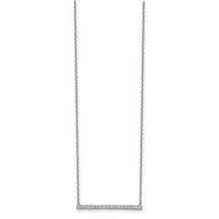 Sophia Jewelers Sterling Silver CZ Bar Adjustable Choker Necklace