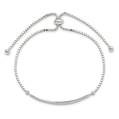 Sterling Silver Rhodium-plated Claddagh Adjustable Bracelet