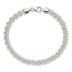 Sterling Silver Polished Love Knot Bracelet - 7.5