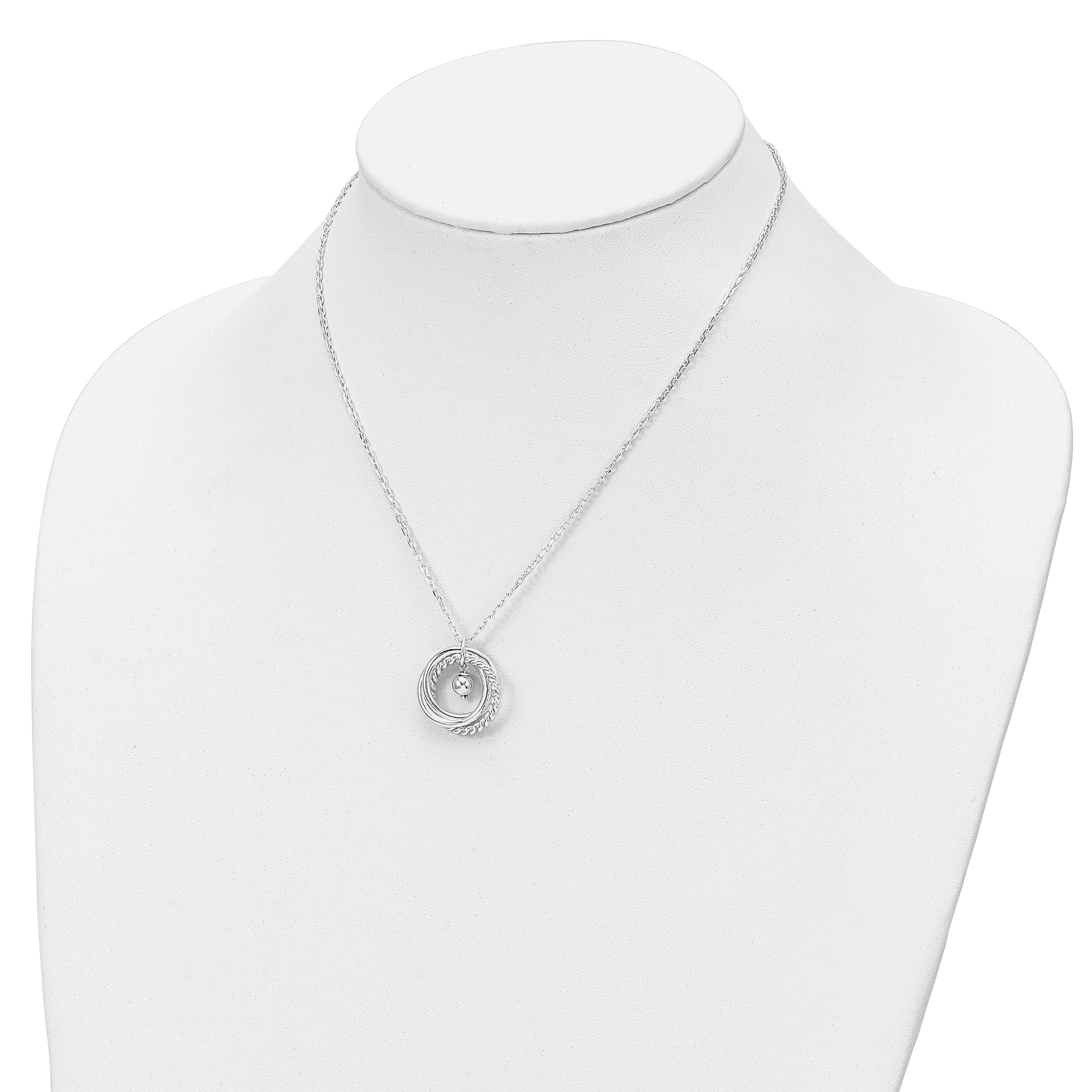 Sterling Silver 3-Circles Necklace