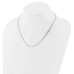 Sterling Silver Polished Multi-Strand 18in w/2in ext. Tube Necklace