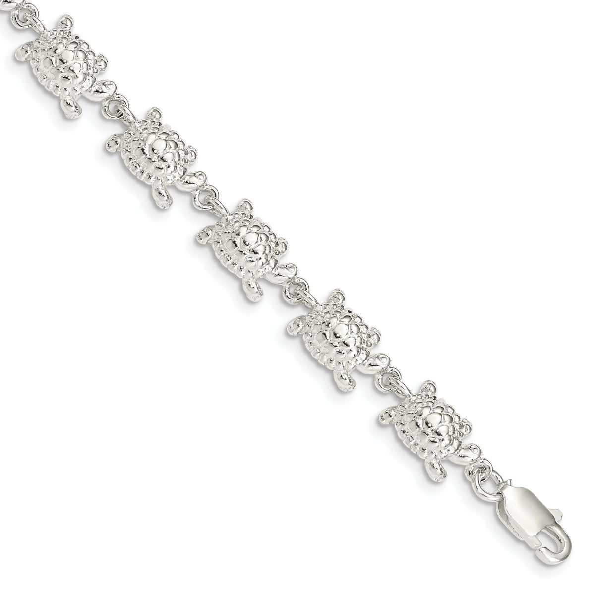 Turtles Bracelet in Sterling Silver, 8mm, 7 Inch - Sophia Jewelers Main image