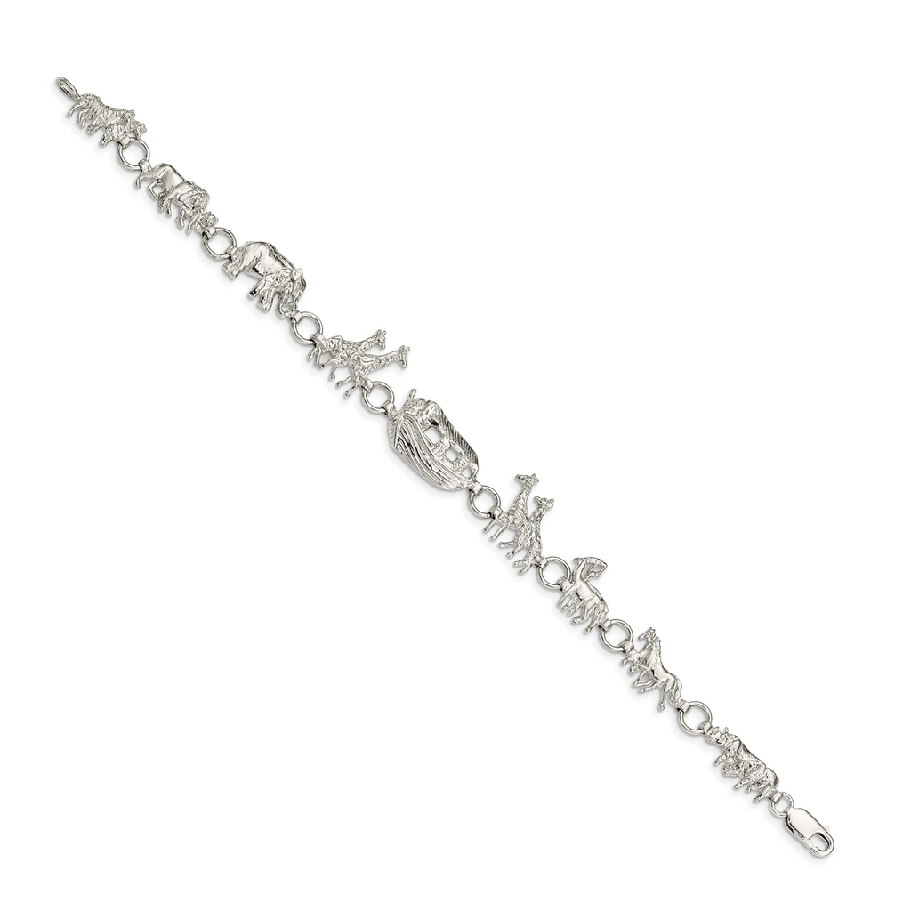 Sterling Silver Noah's Ark Bracelet