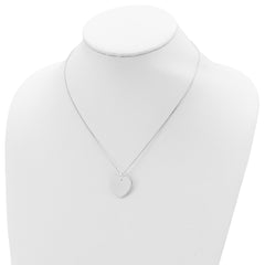 Sterling Silver 925 Engravable Heart Necklace Box Chain Elegant Polished