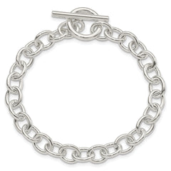 Sterling Silver 8.75inch Polished Fancy Link Toggle Bracelet