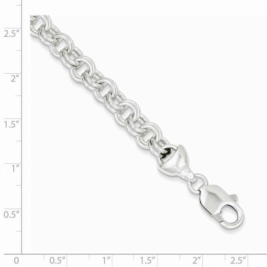 Sterling Silver 7.5inch Double Link Bracelet
