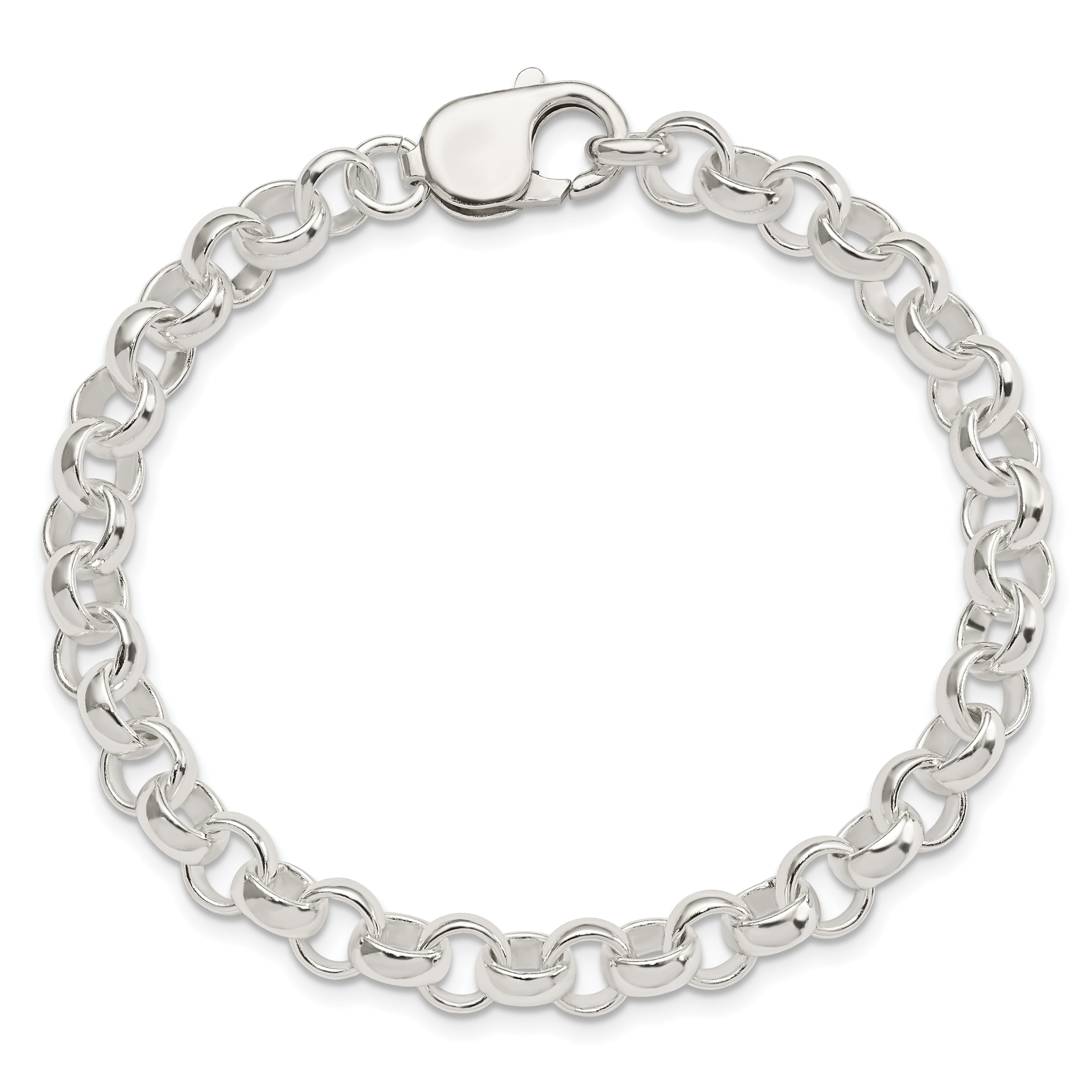 Sterling Silver 7.5inch Fancy Link Bracelet