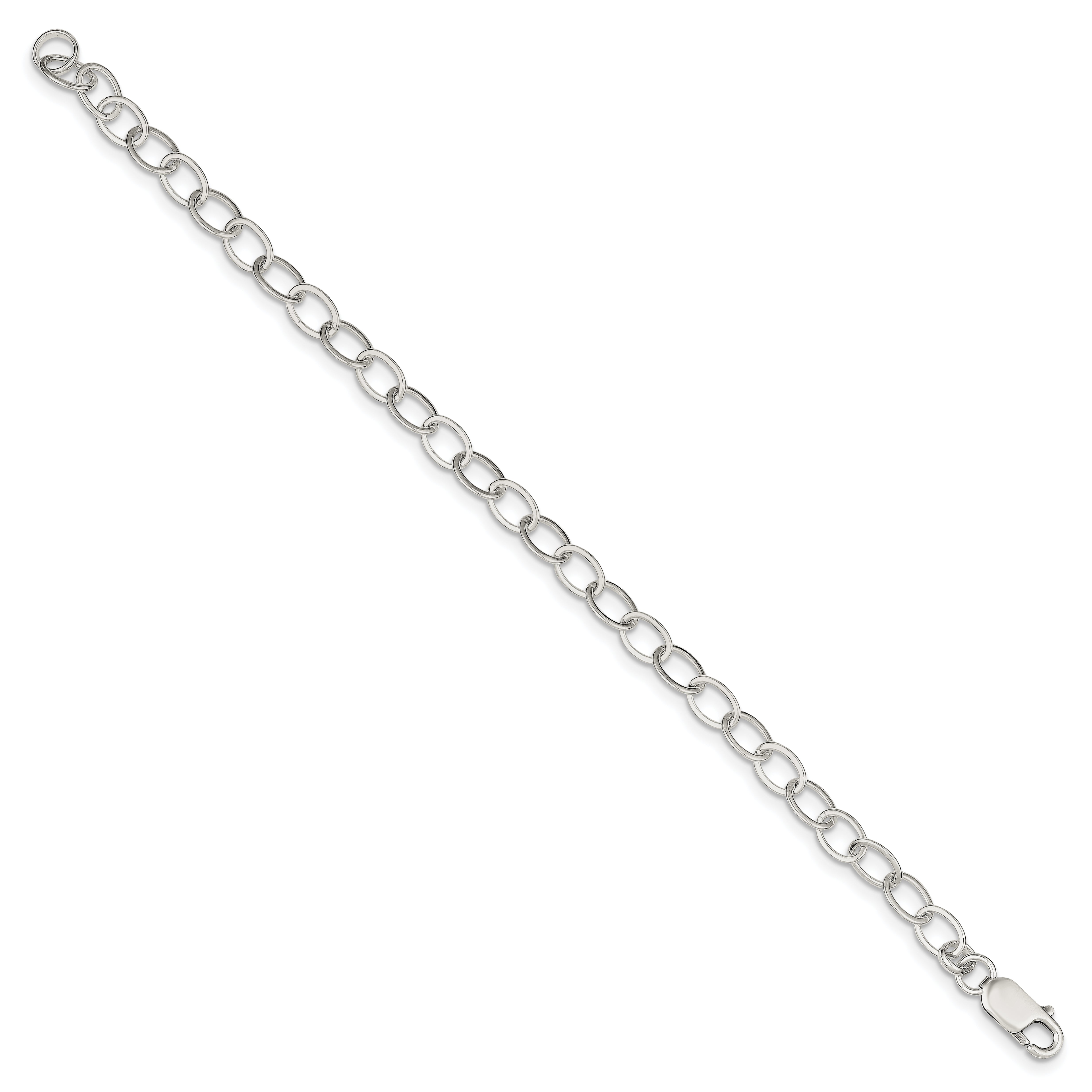 Sterling Silver 6.5inch Fancy Link Bracelet