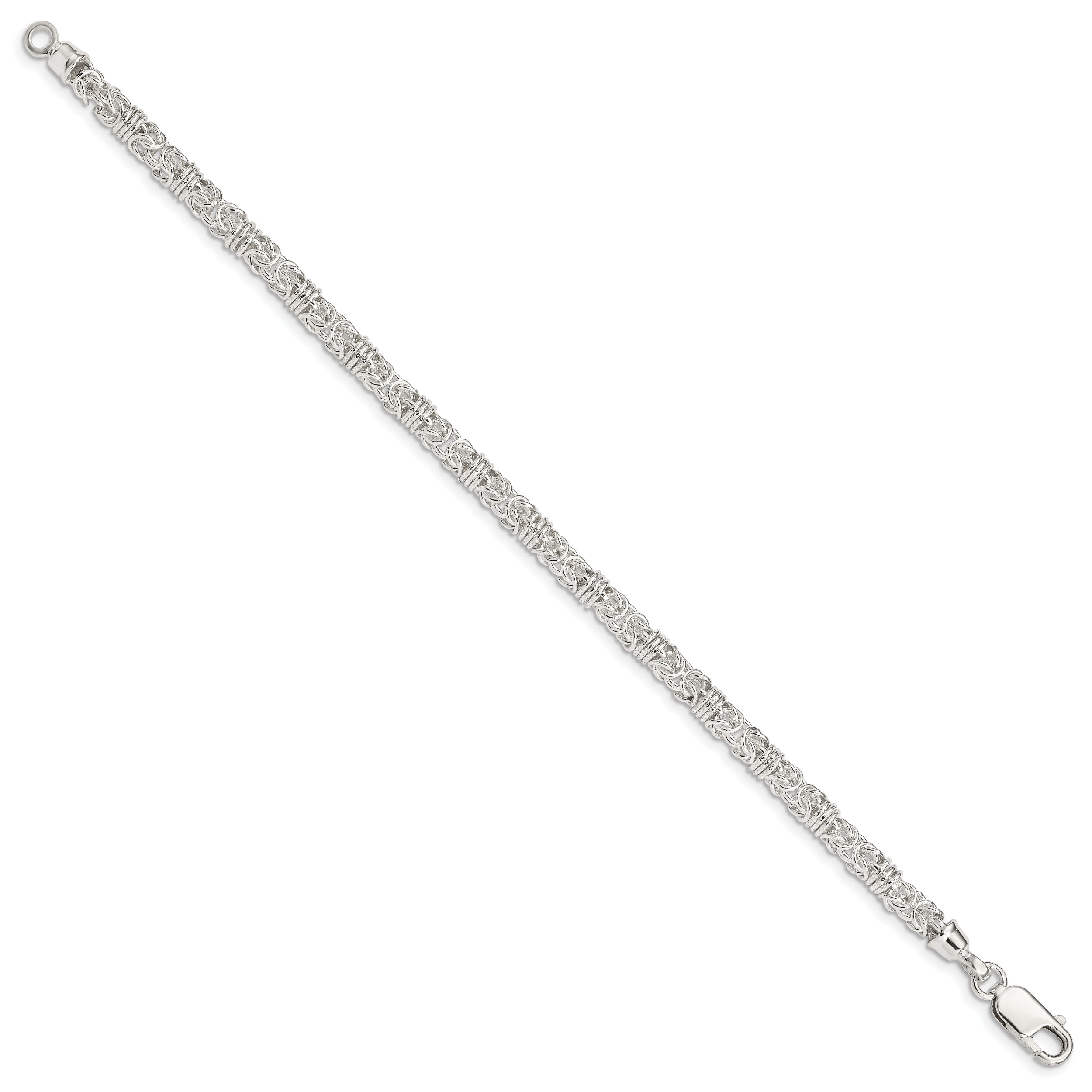 Sterling Silver 7.5inch Polished Fancy Link Bracelet