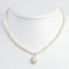 Sophia Jewelers Sterling Silver Pearl Necklace with Elegant 18in Drop Design