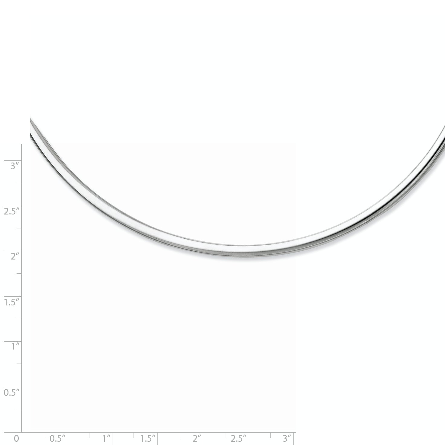 Sophia Jewelers Sterling Silver 925 Polished Collar Necklace with Rhodium Finish