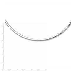 Sophia Jewelers Sterling Silver 925 Polished Collar Necklace with Rhodium Finish