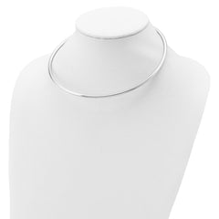 Sophia Jewelers Sterling Silver 925 Polished Collar Necklace with Rhodium Finish
