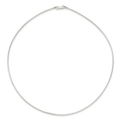 Sterling Silver 925 Polished Neck Wire Necklace with Lobster Clasp