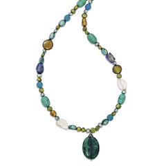 Sterling Silver Citrine/Lapis/Agate/Howlite/Jade/Chrysocolla/Necklace