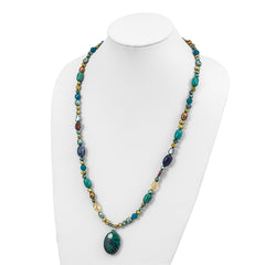 Sterling Silver Citrine/Lapis/Agate/Howlite/Jade/Chrysocolla/Necklace