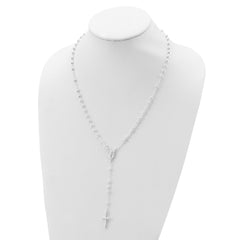 Sophia Jewelers Sterling Silver 925 Women's Rosary Necklace 21 Polished Elegant Design