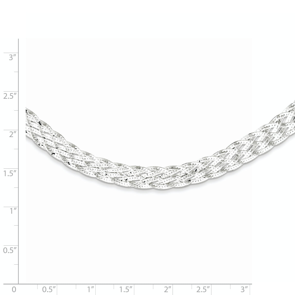 Sterling Silver 925 Braided Fancy Necklace with Polished Anti-Tarnish Finish Secondary image