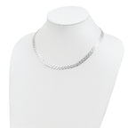 Sterling Silver 925 Braided Fancy Necklace with Polished Anti-Tarnish Finish
