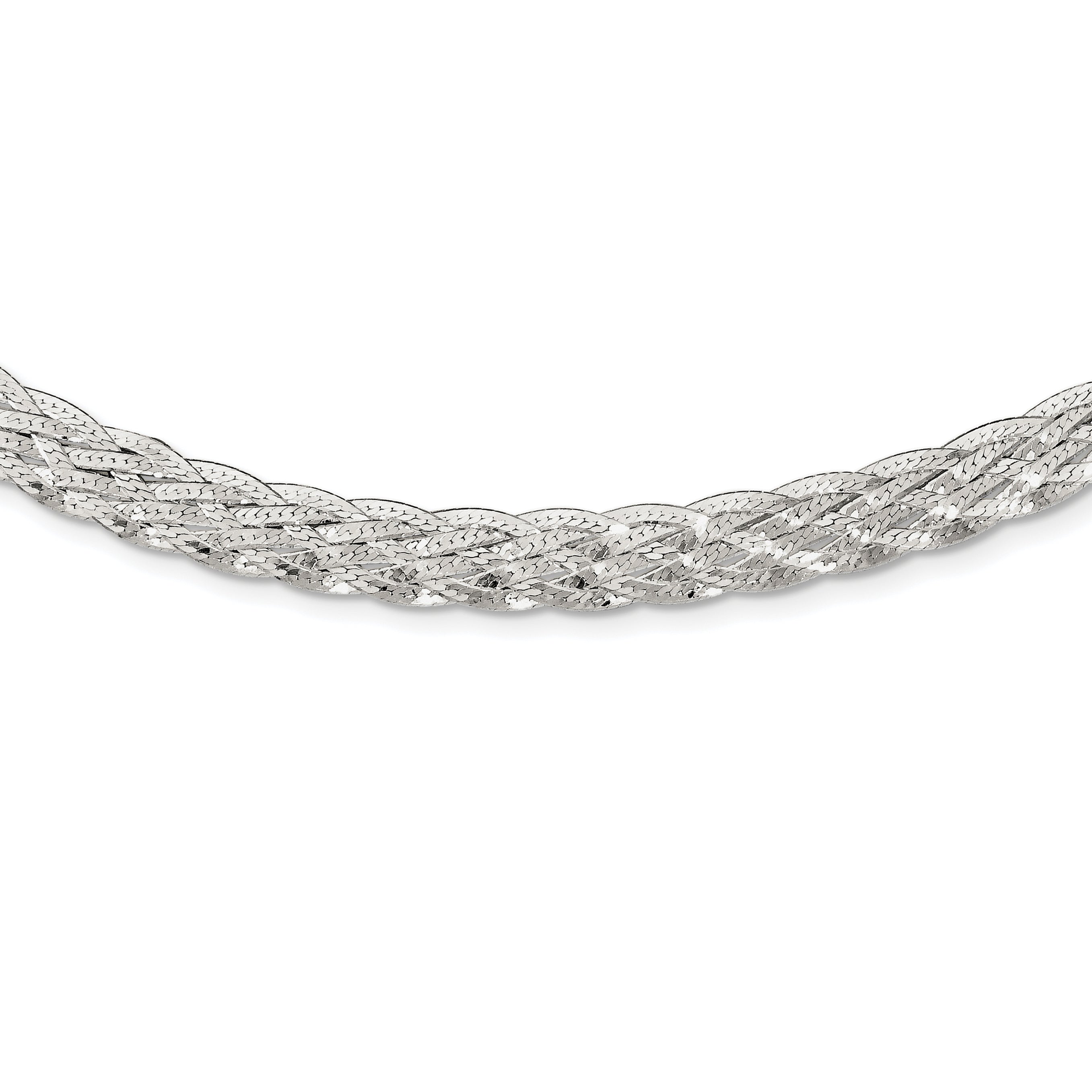 Sterling Silver 6.75mm Braided Fancy Necklace Main image