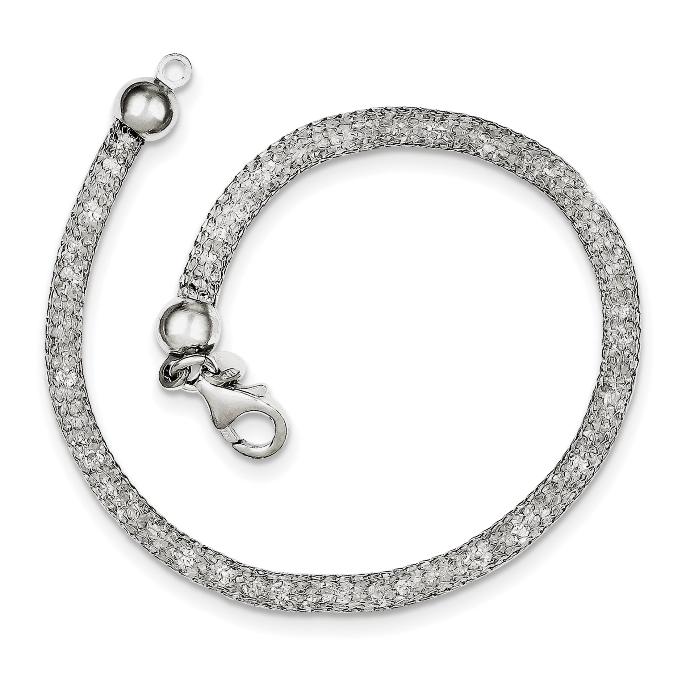 Sterling Silver Mesh & Strass Crystal Bracelet Main image