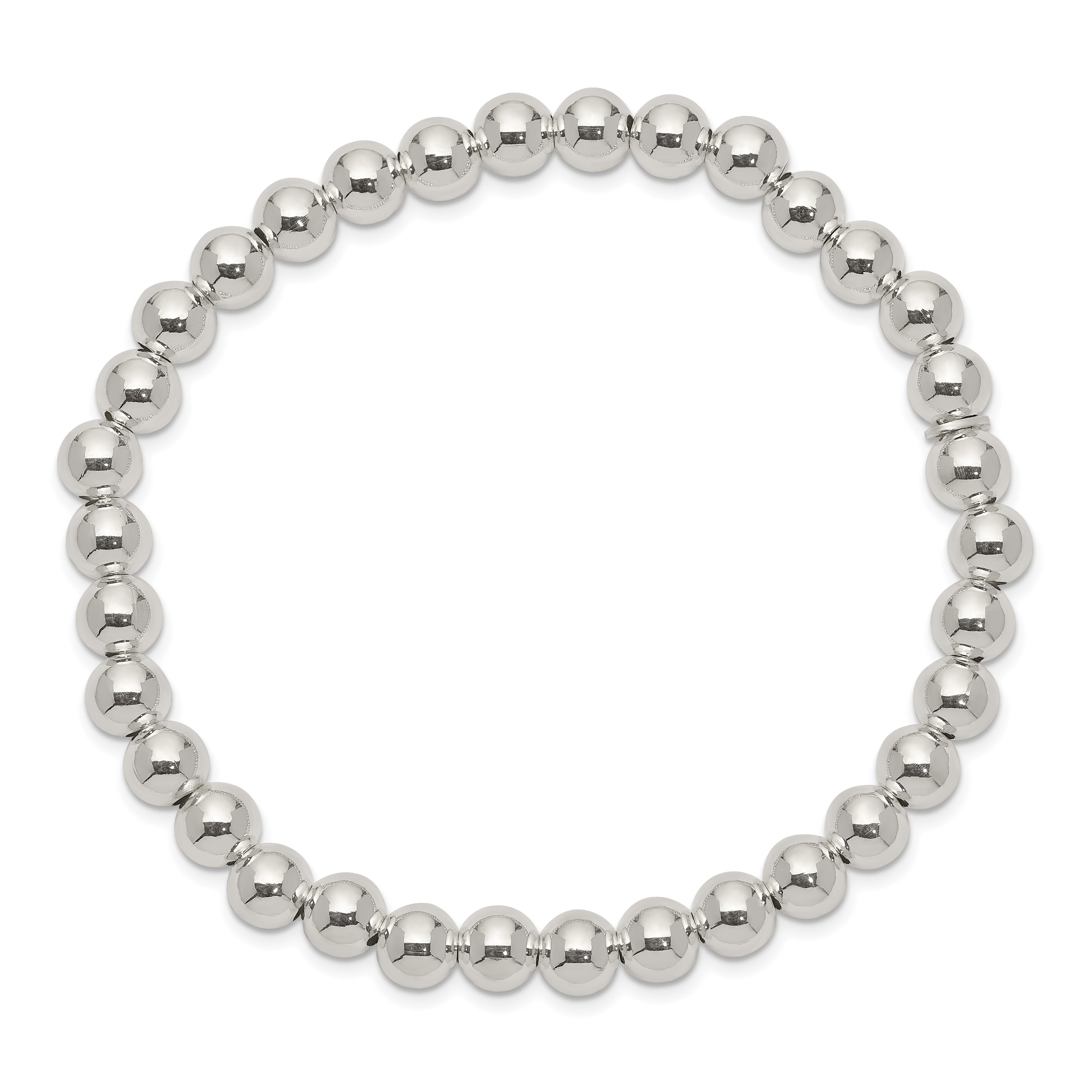 Sophia Jewelers Sterling Silver 925 Beaded Stretch Bracelet for Women Secondary image