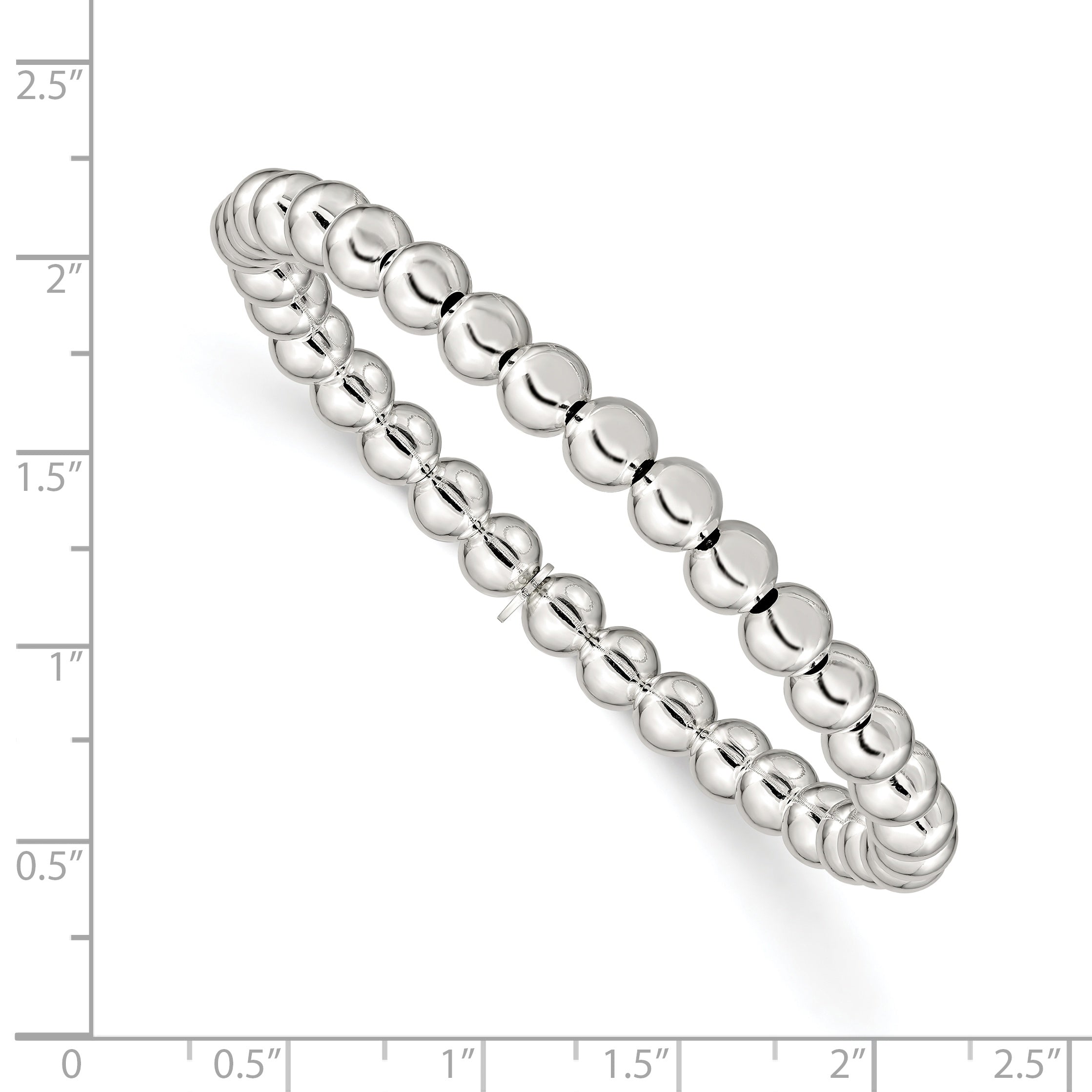 Sophia Jewelers Sterling Silver 925 Beaded Stretch Bracelet for Women