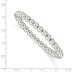 Sophia Jewelers Sterling Silver 925 Beaded Stretch Bracelet for Women
