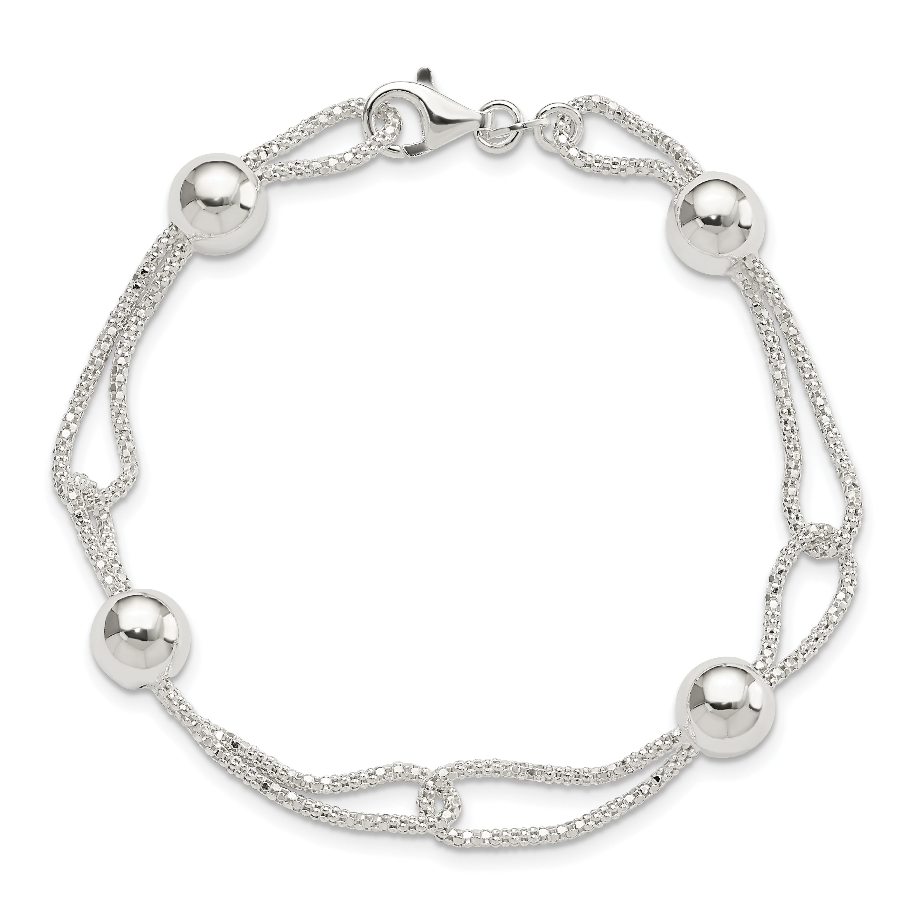 Sterling Silver Fancy Bracelet - 7.75