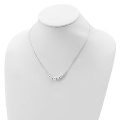 Sophia Jewelers Sterling Silver Beaded Necklace with Polished Finish Elegance