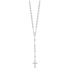 Sophia Jewelers 925 Sterling Silver Polished 26 Rosary Necklace for Women