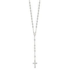 Sophia Jewelers 925 Sterling Silver Polished 26 Rosary Necklace for Women