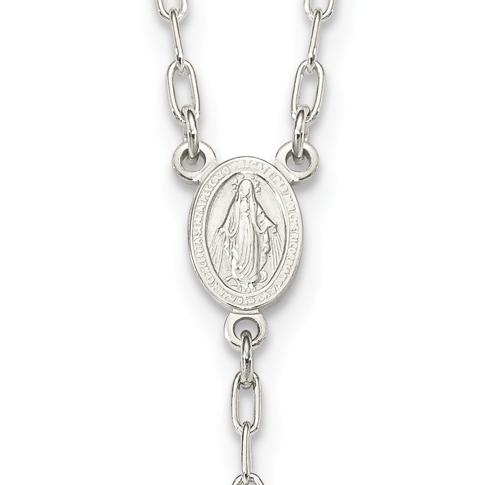 Sophia Jewelers 925 Sterling Silver Polished 26 Rosary Necklace for Women