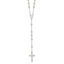 Sterling Silver Polished Rosary 26 inch Necklace