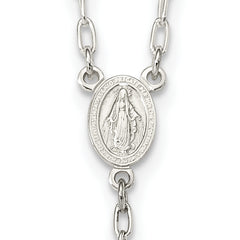 Sophia Jewelers Sterling Silver 26 Polished Rosary Necklace for Women - 26