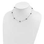 Sophia Jewelers Sterling Silver Peacock Pearl Necklace with Polished Finish